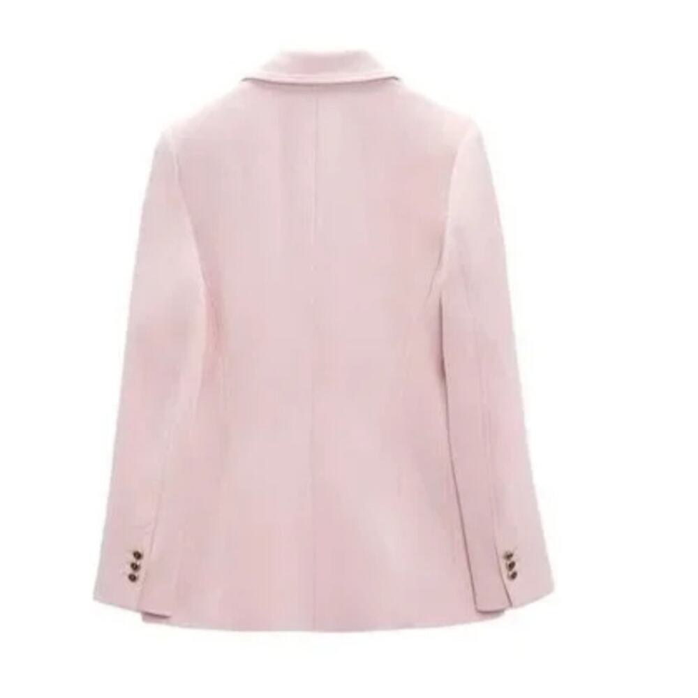 Zara light pink tailored double breasted blazer - XL 7608/548 - Picture 7 of 7